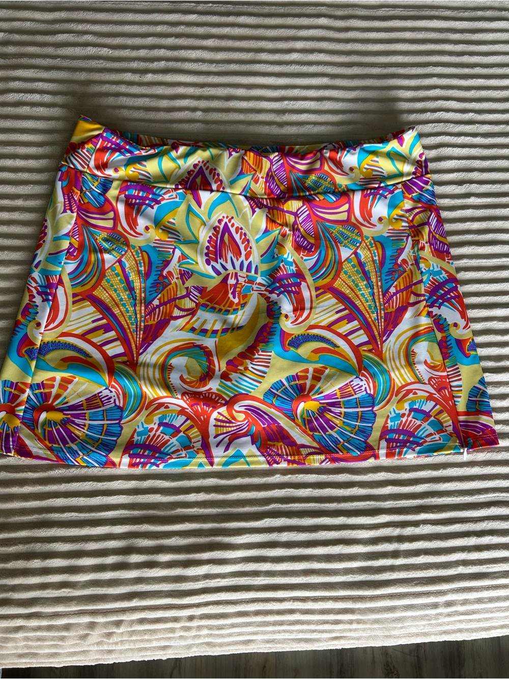 Jude Connally Multicolor Swirl Print Skort in Red, Turquoise, Yellow & Purple